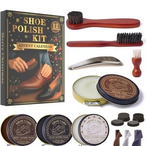 Shoe Care Advent Calendar Kit - Brown and Black